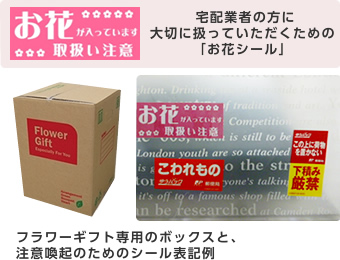 江坂の花屋フロレゾンのお花のお届け方法