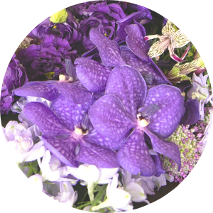 薔薇と蘭の花束